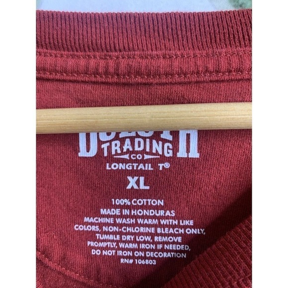 Duluth Trading Co Mens XL Red Longtail Short Sleeve Tee Shirt 100% Cotton - Picture 4 of 5